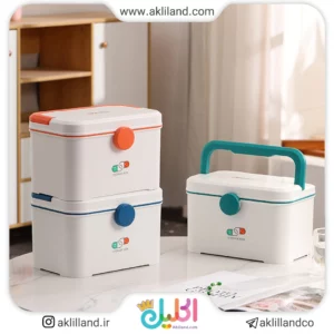 جعبه دارو محفظه دار دور رنگی