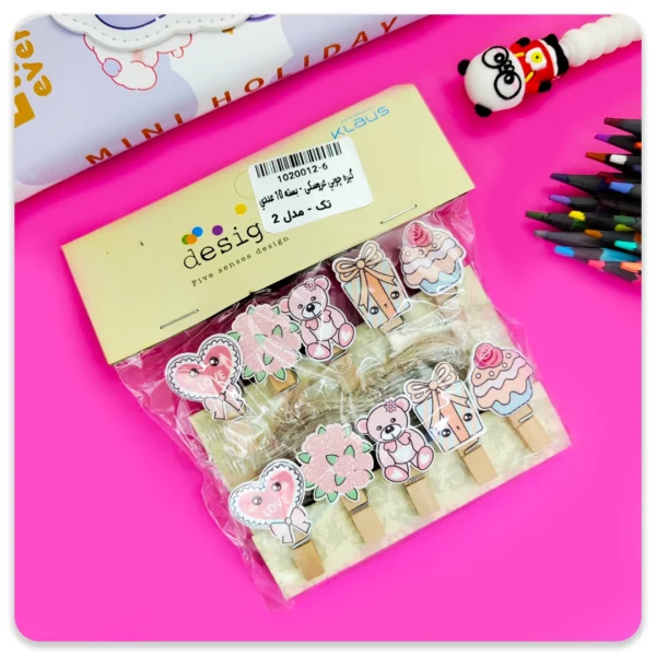 گیره چوبی عروسکی (بسته 10 عددی) - Image 5
