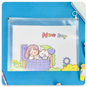 کاور A4 زیپ دار دختر ناز - مدل-2