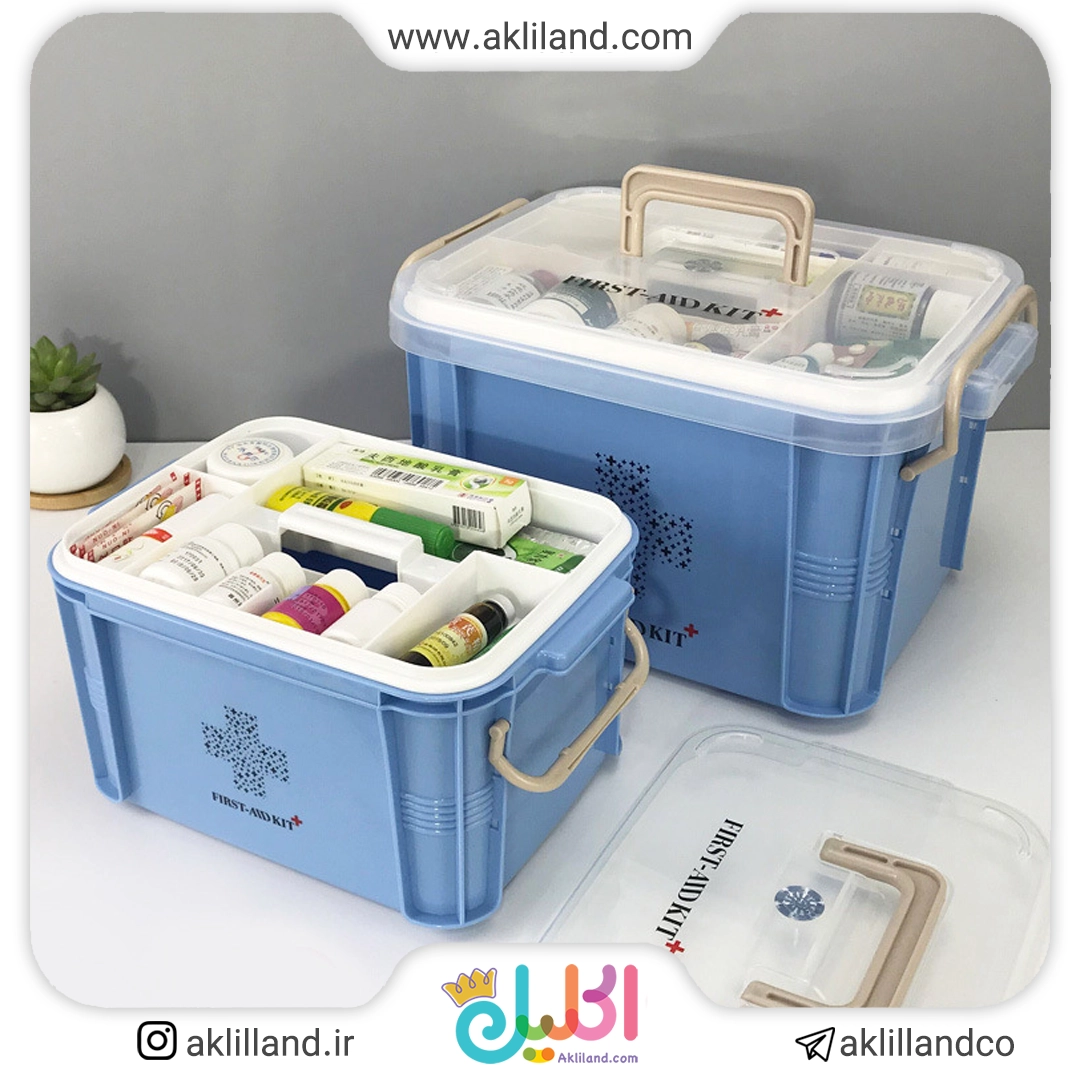 جعبه داروی درب دار شفاف