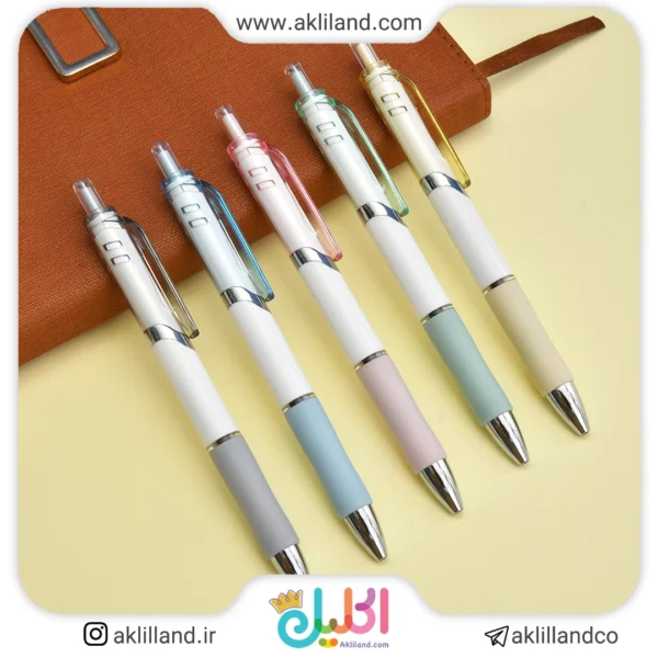 خودکار فشاری رنگ پاستیلی (بسته 5 عددی)