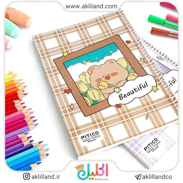 دفتر نقاشی 40 برگ کد 318 (مدل رندوم)