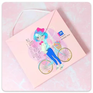 دفتر نقاشی سیمی 60 برگ دکمه دار 9653 - صورتی-کم-رنگ