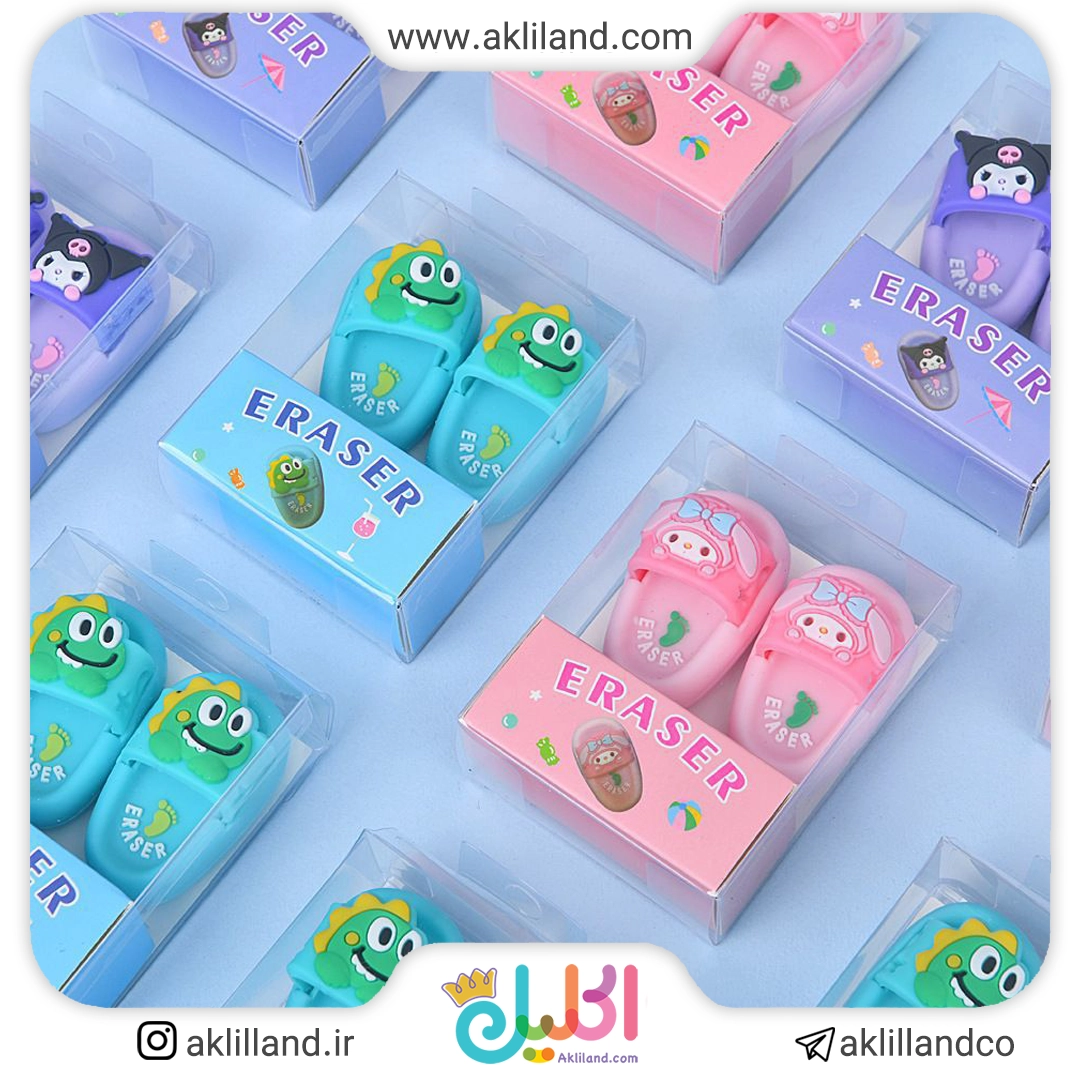 پاک کن طرح صندل ملودی (تک رنگ صورتی)