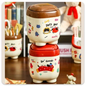 سطل زباله رومیزی دربدار