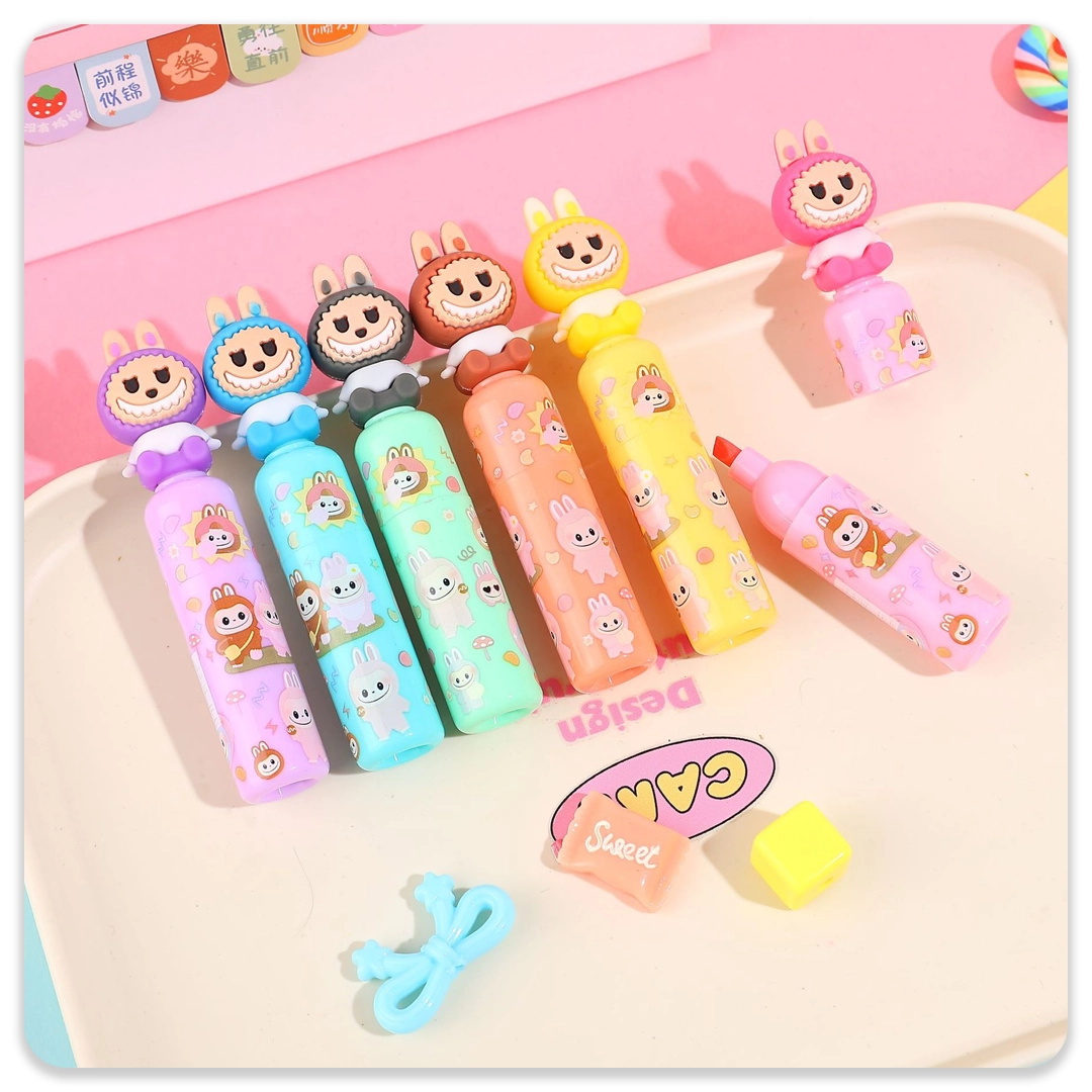 ماژیک هایلایتر 6 عددی سر سیلیکونی لبوبو - Image 3