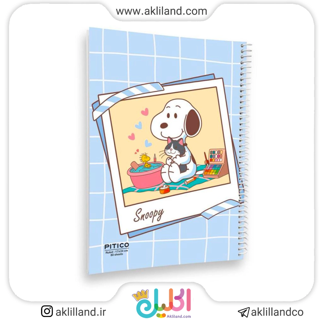 دفتر 80 برگ مجلد استیکردار کد 326 (مدل رندوم)