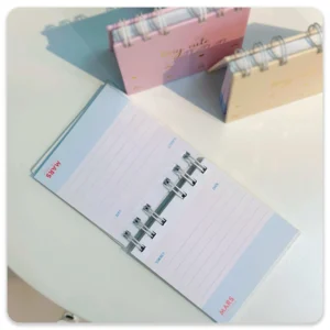 دفترچه یادداشت جلد سخت سیمی 10*10 کیوت