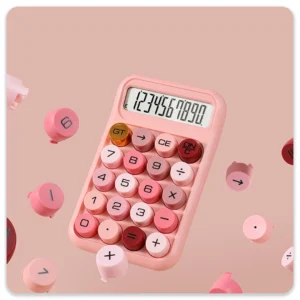 ماشین حساب دکمه درشت رنگی آدامسی