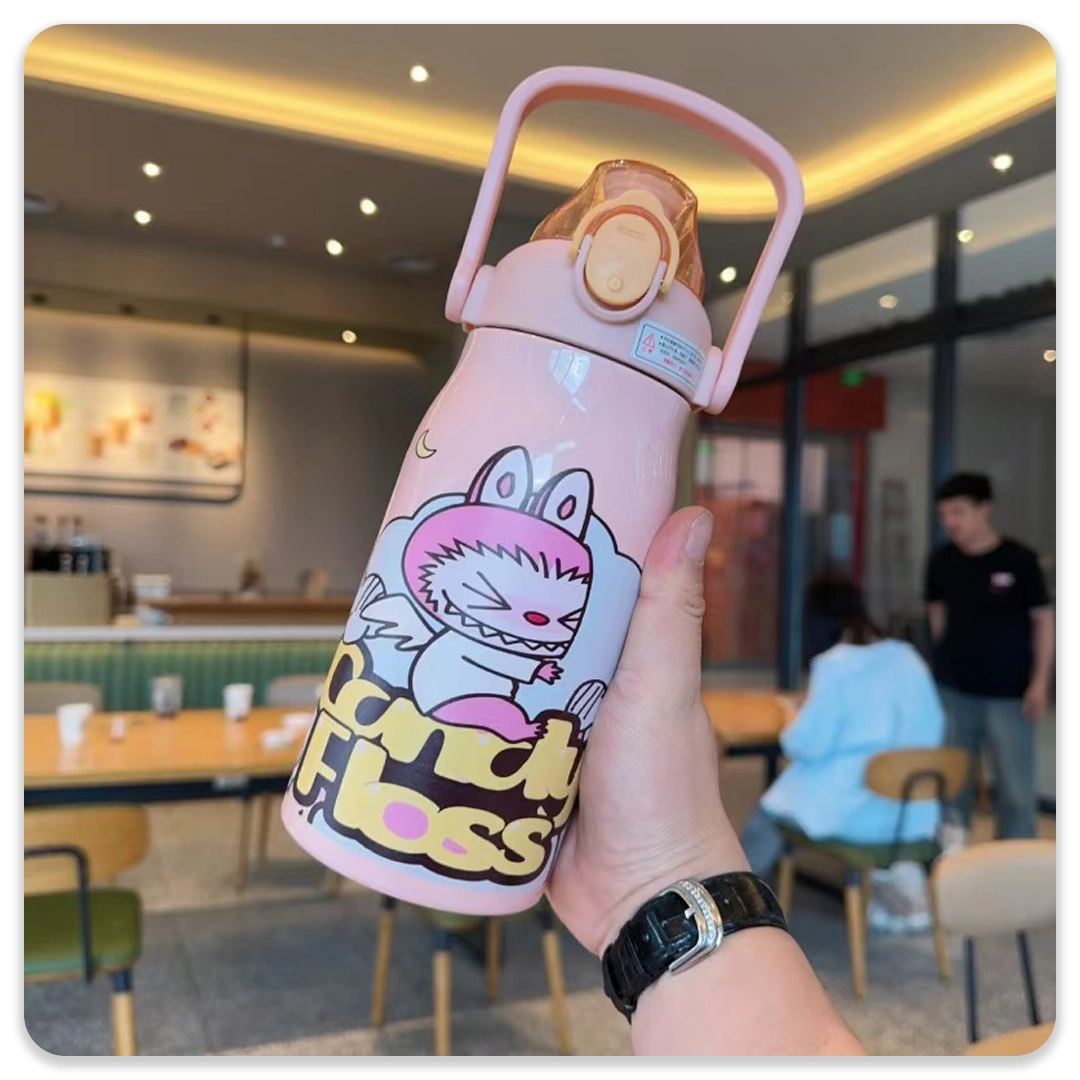 قمقمه دسته دار استیل لبوبو و کری بیبی - Image 2