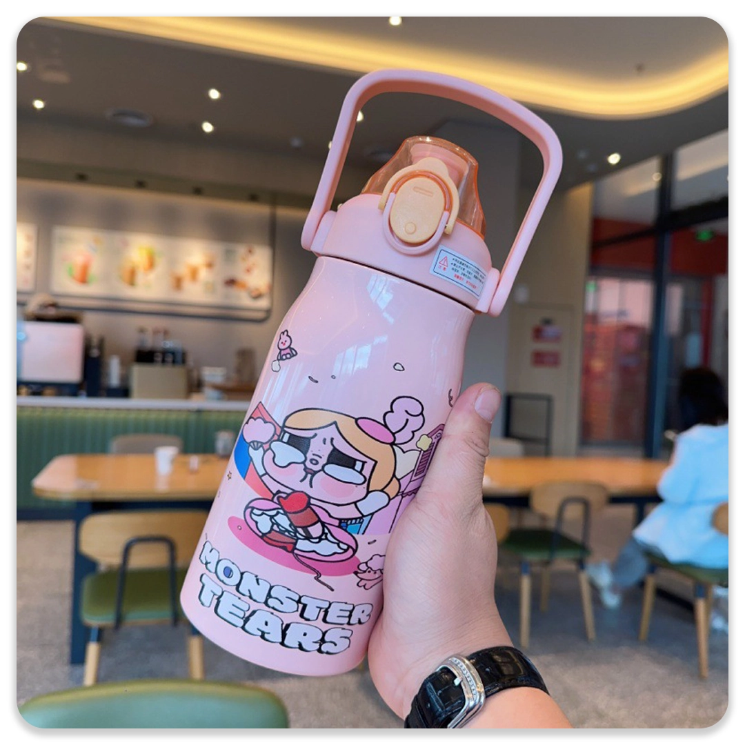 قمقمه دسته دار استیل لبوبو و کری بیبی - Image 3